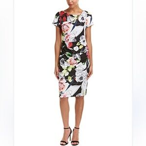 Adrianna Papell Women’s 12 Knit Crepe Floral Sheath Dress, Adrianna Papell Dress